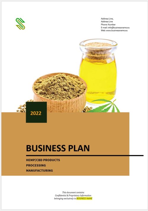 CBD Products Manufacturing Business Plan Template