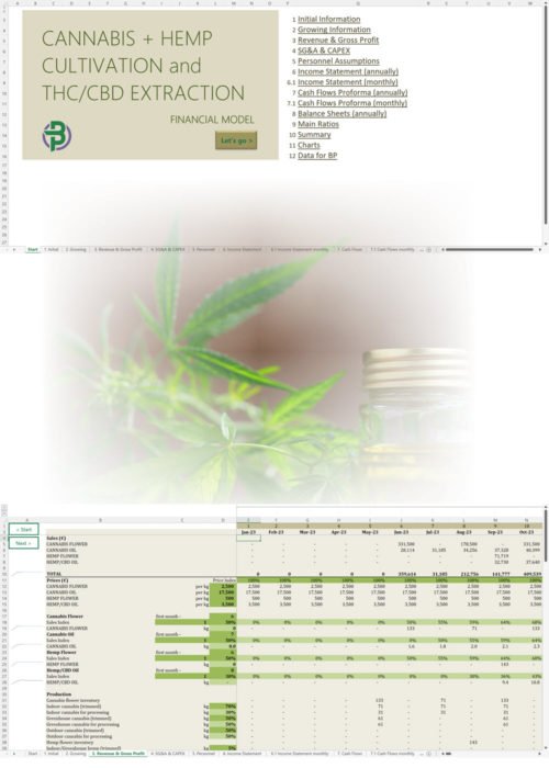 Cannabis Hemp Cultivation Extraction Financial Model Europe