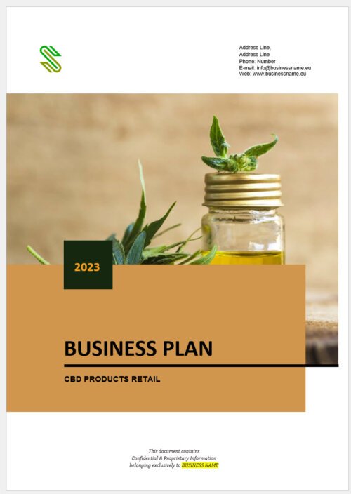 CBD Products Retail/Online Store Business Plan Template