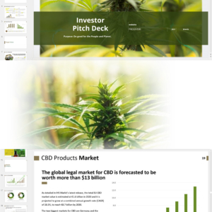 Hemp Cultivation + CBD Oil Extraction and/or Fiber Products Investor Pitch Deck Template